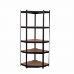 Kampinė sandėliavimo lentyna - stelažas HATIS, 180x70x70x40 cm, 175 kg, juoda