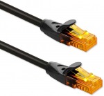 Qoltec Kabelis Patchcord UTP | CAT6 | 2 x RJ-45 | High speed 1Gb/s | Pozłacane styki | 10m | juoda