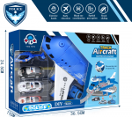 Policijos žaidimų lėktuvas su trasa ir automobiliais