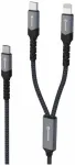 &bdquo;Swissten Textile 2in1&ldquo; USB-C / ap&scaron;vietimo laidas 100 W 1,5 m