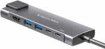 Kruger & Matz Adapteris (HUB) USB tipas C ir HDMI / 2x USB3.0 / 2x USB tipas C / RJ45