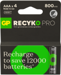 GP Battery GP - ReCyko Professional NiMH AAA įkraunamos baterijos, 85AAAHCB-2WB4, 4 vnt. pakuotėje