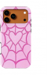 Voltuna Dėklas &bdquo;Rožinė Heart Web&ldquo; su MagSafe Apple iPhone 13-17 modeliams