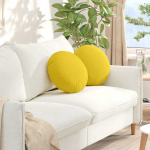 Sėdynių pagalvėlės 2 pcs &Scaron;viesi geltona &Oslash;40 x 13 cm audinys