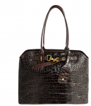 Large Shopper Bag Solier FL57 Arla &ndash; Brown