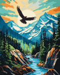 Tapyba pagal skaičius Kalnų skrydis 40x50 cm