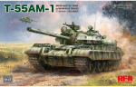 RFM Rye Field T-55AM-1 tanko modelis 1/35 su judančiais vik&scaron;rais
