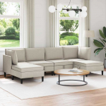 Sofa Svetainės baldų komplektas 6 pcs Avižinė Audinys