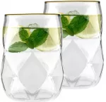 Vialli Design 2 szklanki 450 ml Geo Gold 32095