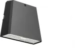 Solar Plus WALLPAK 196x186x96mm. 20W 2400LM 4000K CRI80 asimetrinis IP66 IK08 juodas C3