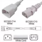 Kabelis zasilający Mercodan Str�mforl�ngerkabel Hvid C14 (4646016)