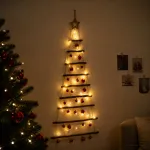 Kabančios Kalėdų eglutės su žaisliukais 120 cm 50 LED