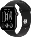 I&scaron;manusis laikrodis Apple Watch Series 12 GPS 46mm Juodas Aliuminio Case | Juodas Sport Band - M/L