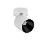 Lubinis &scaron;viestuvas 6W LED pavir&scaron;inis &scaron;viestuvas FLIP SURFACE SPOT, baltu korpusu/juodu reflektoriumu, 2700K
