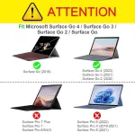 Fintie dėklas, skirtas microsoft surface go 4/3/2/1 (2023 2021 2020 2018) 10 colių plan&scaron;etiniam kompiuteriui, apsauginis dėklas su keliais žiūrėjimo kampais, suderinamas su type cover, rožinis auksas