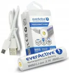 1x Akumuliatorius 18650 3500mah Li-ion Micro Usb 3,7v Everactive