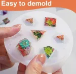 Dnd kauliukų rinkinys, silikoninis liejimo forma, 7 formų silikoninė liejimo forma, Dnd kauliukai, silikoninė liejimo forma dervai, poliedrinių kauliukų rinkinys stalo žaidimų vaidmenų žaidimams
