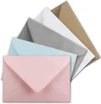 Mini vokai &ndash; 5,2 x 7,6 cm &ndash; su drėgnu uždarymu gėlių sveikinimams, atvirukams, pakabukams ir piniginėms dovanoms, Farbenfroh by Gustav Neuser