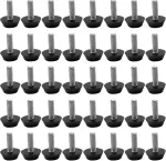 Fuipvgi, 40 vnt. reguliuojamų baldų kojelių, reguliuojamos kojelės, prisukamos kojelės, M6 x 20 mm reguliavimo varžtas M6, reguliuojamos kojelės, i&scaron;lyginamosios kojelės, baldų kojelės, reguliavimo varžtas (juodos)