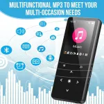 Vaizdo grotuvas Mp3 grotuvas 32gb bluetooth 5.0 lossless muzikos grotuvas hifi ne&scaron;iojamas garsiakalbis įmontuotas hd garsiakalbis vaizdo įra&scaron;ų įra&scaron;ymas fm radijas e-knygos palaikymas iki 128gb