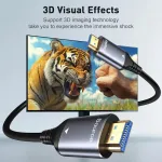 Wtpgti 8k Hdmi &scaron;viesolaidinis kabelis 20 m, Hdmi 2.1 kabelis 48 Gbps itin didelės spartos, skirtas montuoti sienoje Cl3, Aoc 8k @ 60hz, 4k @ 120hz/144hz dinaminis Hdr Earc Dolby Hdcp2.2 suderinamas su Ps5, XBOX Seriesx, Pc
