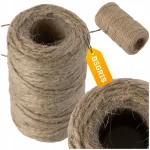 Jutinis dekoratyvinis 2 mm virvelė, rudas džiutas, 0,10 kg