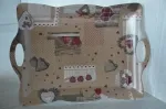 Vivenzi stačiakampė padėklas su rankenomis 53x38 cm