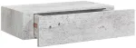 Sieninė lentyna su stalčiumi, betono pilka, 40x23,5x10cm, MDF