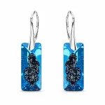 Diamond Sky Jewelry Sidabriniai auskarai moterims DiamondSky &bdquo;Growing Crystal II (Bermuda Mėlyna)&bdquo; su Swarovski kristalais