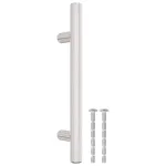 Spintelės rankenėlės, 10vnt., sidabrinės, atstumas tarp skylių 96 mm bendras ilgis 150 mm, nerūdijantis plienas