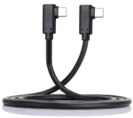 Kabelcc Usb-c Type C į Type C kabelis Gen2 10gbps 65w dvigubas 90 laipsnių kairės de&scaron;inės kampu Type 1m