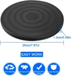 Laikiklis Rmenoor Universalus patefonas apvalus 360 laipsnių besisukantis platformos pasukamas padėklas, didelio atsparumo 15 kg besisukantis stovas, elnio lėk&scaron;tė su plieniniais rutuliniais guoliais, besisukantis patefonas pyragams, televizoriui (juodas)