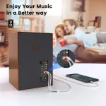 Moswag rca kabelis, 3.5 mm male į 2rca male stereo audio adapteris dvigubai ekranuotas paauksuotas koaksialinis kabelis nailono pynimo aux rca y kabelis i&scaron;maniesiems telefonams, mp3, plan&scaron;etiniams kompiuteriams, garsiakalbiams, hdtv