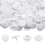 Toaob T5 plastikiniai spaudžiami užsegimai, skirti siuvimui, 12 mm rinkinys, 200 baltų sagų, skirtų "pasidaryk pats" amatų albumams