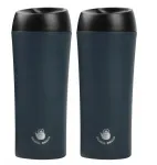 2 terminių puodelių rinkinys, nerūdijančio plieno, granato spalvos, 400 ml