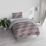 Patalynės komplektas Italian Bed Linen Athena 100% medvilnės antklodės užvalkalų komplektas, raudonas