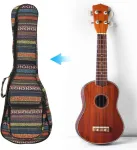 Rito Easy Sports Ukulele dėklas koncertiniam ukulele, įmontuota pastorinta medvilnė su nugaros ir &scaron;oninėmis juostomis 4 stygų ukulele muzikos