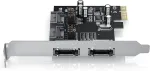 Kietasis diskas Csl pci express 2.0 valdiklio/sąsajos plok&scaron;tė, skirta sata iii esata iii ssd ir hdd diskams/6 gbps 2x vidinė sata 2x i&scaron;orinė esata &ndash; Asmedia