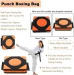 Lently Sanda Taekwondo sieninis bokso mai&scaron;as, taikinio pagalvėlės treniruotėms namuose &ndash; pagamintas i&scaron; Pu odos ir labai elastingos Epe kempinės (juodas oranžinis)