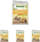 Anibest kraikas smulkiems gyvūnams, 100% natūralus kraikas triu&scaron;iams, žiurkėnams, jūrų kiaulytėms ir kt., sugeriančios mink&scaron;tos medienos drožlės, be dulkių ir sulaikančios kvapus, 3,2kg/60 l (4 pakuotės)
