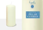 Hyoola dramblio kaulo spalvos žvakės 7.5 x 17.5 cm - bekvapės didelės žvakės - 6 vnt. pakuotė - ilgo degimo laiko žvakės pagamintos Es