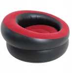 Pripučiamas poilsio krėslas, vienvietė sofa suaugusiems, pripučiama, raudona, juoda