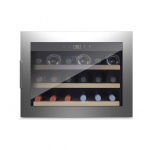 Caso | Wine cooler | WineSafe 18 EB | Energy efficiency class G | Built-in | Bottles capacity Up to 18 bottles | Cooling type Compressor technology | Nerūdijantis plienas