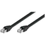 Goobay 10 m CAT 6 plok&scaron;čias kabelis, U/UTP, juodas