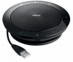 JABRA SPEAK 510 garsiakalbis, skirtas UC ir amp; BT USB konferencijos sprendimas 360 laipsnių mikrofono prijungimo ir atkūrimo nutildymo ir garsumo mygtukas
