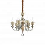 Pakabinamas &scaron;viestuvas Ideal Lux Suspended lamp with 6 lights STRAUSS, E14, chrome