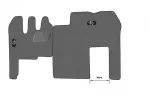 Kilimėliai ARS Renault MAGNUM manual NS sp-34cm /1996+- 2p - Dangos tipas 1053 - pilka /apsiūta siūlais
