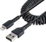 USB kabelis StarTech USB-A - Žaibas 1 m Juodas (RUSB2ALT1MBC)