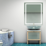 Mirrorsled Skaidrus veidrodis su LED priekiniu ap&scaron;vietimu 600x700 (atitrauktas matinimas 20mm)