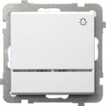 Ospel Sonata 10AX IP20 &scaron;viesos mygtukas su baltu ap&scaron;vietimu (LPG- 5RS / m / 00)